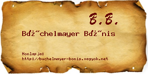 Büchelmayer Bónis névjegykártya